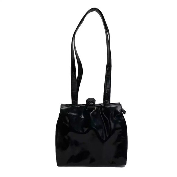 Auth PRADA - Black Leather Shoulder Bag - Picture 1 of 13